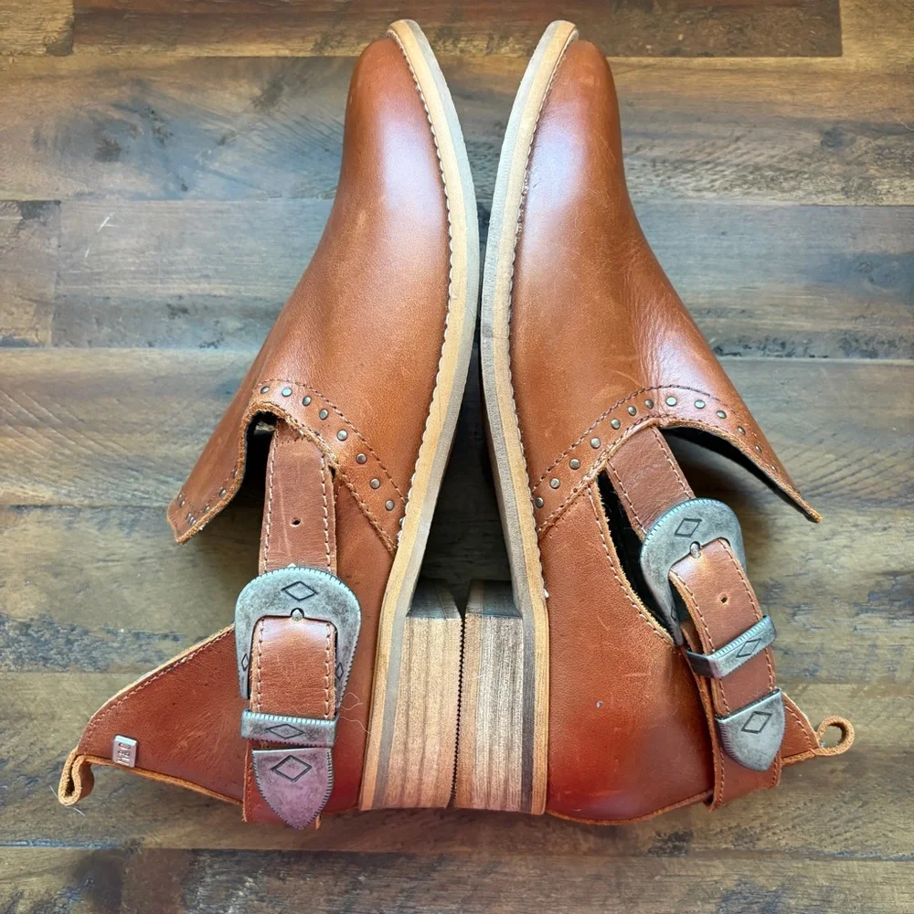 Musse & Cloud Gipsy Leather Ankle Booties Womens 7 Dressy Cowgirl Western NFR